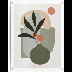 Tuinposter Vaas met bloemen - 80 x 60 - Canvas - REINDERS