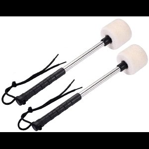 longziming -Timpani Drumstokken met Vilten Kop – RVS Handgreep – Antislip – Geschikt voor Pauken & Marching Drums – 32 cm – Set van 2