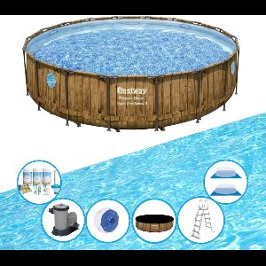 Bestway Zwembad Power Steel Swim Vista - Inclusief accessoires - 488x122 cm