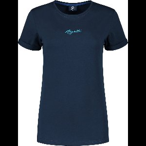 Rogelli Logo T-Shirt Sportshirt - Korte Mouwen - Dames - Marine - Maat M