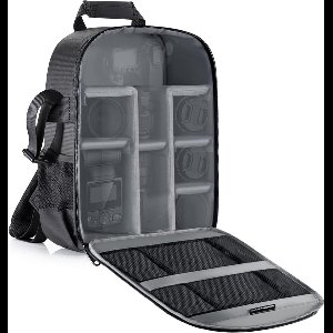 Neewer® - Flexibele Verdeelde Camera Gewatteerde Rugzak Tas Stoot-Inzet Bescherming voor SLR DSLR Mirrorless Camera's en Lenzen, Flitser, Draadloze Ontvanger en Andere Accessoires (Binnenkant Grijs)