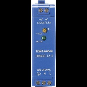 TDK-Lambda DRB30-12-1 DIN-rail netvoeding 12 V/DC 2.5 A 30 W Aantal uitgangen:1 x Inhoud 1 stuk(s)
