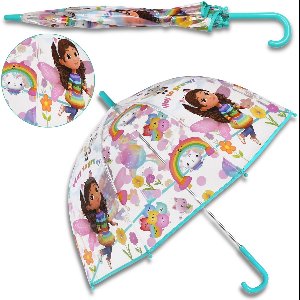 Gabby's Dollhouse Transparante opvouwbare automatische paraplu, voor meisjes