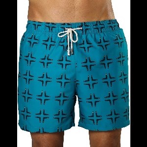 Zwembroek Heren Sanwin - Groen Venice Boomerangs Print - Maat M