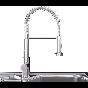 Kraan - Keuken - Keukenkraan - Uittrekbare Uitloop - Mengkraan - Flexibele Slang - RVS Zilver