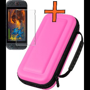 Hoesje Geschikt voor Nintendo Switch 2 Hoes Bescherm Case Hardcover Met Screenprotector - Hoes Geschikt voor Nintendo Switch 2 Case - Roze