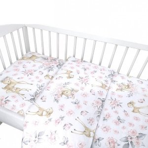 Peuter Dekbedovertrek Hertje Roze 120 x 150 cm
