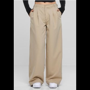 Urban Classics - Ultra Wide Pleat-Front Wijde broek - Taille, 30 inch - Beige