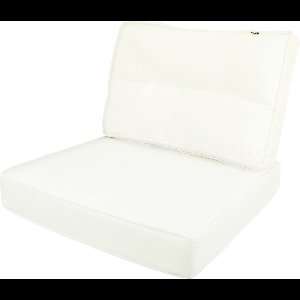 Kopu® Melan Hoogwaardige Loungekussen-set Zit en Rug 60 cm Creme