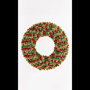 Kerstkrans - Countryfield - kerstballenkrans - verlichting -kerst - kerstversiering