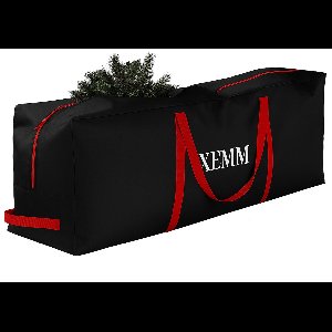 XEMM Kunstkerstboom Opbergtas - 122x47x36cm - 205 L - Waterdichte Opbergtas voor Kunstkerstboom tot 210 cm - Stevig Polyester - Met Handvatten & Dubbele Rits - Zwart
