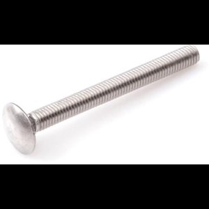 Slotbout - M12 x 30 mm - DIN603 - RVS (25 stuks)