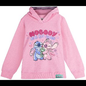 Disney Stitch & Angel Hoodie Meisjes – Roze Sweater met Capuchon – Officieel
