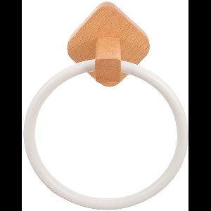 Azomor® Houten handdoekring voor wandmontage in rustieke stijl voor keuken en badkamer