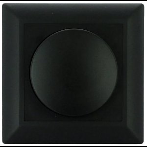 Dimmerknop Zwart met Centraalplaat en Raamwerk - EcoDim