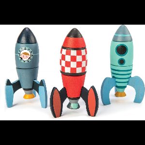 Houten constructieset Raketten | Tender Leaf Toys