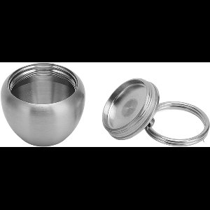 Allecto Plus - RVS Pillendoosje voor onderweg - Mini Medische Opslag - Sleutelhanger - Noodgevalbescherming - Medicatie Opbergdoosje - Roestvrijstalen Pillencontainer.