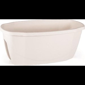 Balkon bloembak Emerald gebroken wit 15.5L aanpasbaar 58x30x24 met drainage