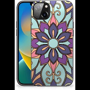 iPhone 14 Plus Bloemen Hoesje Purple Flower