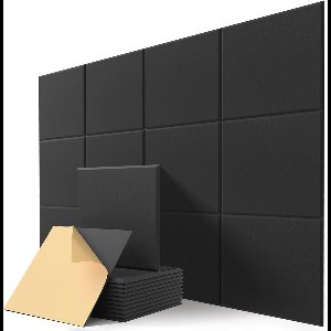 Akoestische panelen 12 stuks - Geluidsabsorberende wanddecoratie met afgeschuinde randen (30x30x1cm)