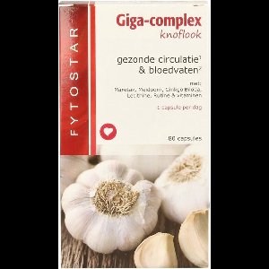 Fytostar Giga complex knoflook - Supplement - Ondersteund gezonde bloedsomloop en aders - 80 capsules