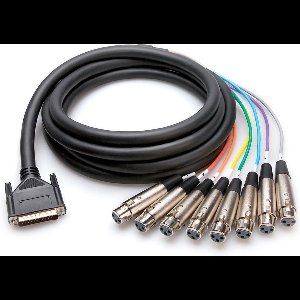 Hosa Technology DTF-803 - audio kabel - 3 m 8 x XLR (3-pin) - Zwart, Multi kleuren