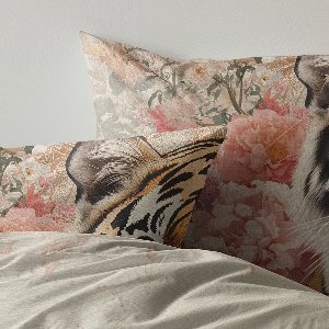 Zydante® Dekbedovertrek Printed 200x200/220cm – Tigress – met 2 Kussensloop