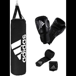 adidas Boksset Performance – Bokszak, Handschoenen & Bandages Zwart/Wit