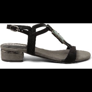 Lazamani - Hilaria Dames Sandalen Suede Black - Maat 40