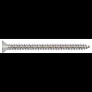 Wurth - DIN 7982 RVS A2, verzonken kop H, vorm C - Verzonken zelftappende schroeven met kruiskop H DIN 7982, RVS A2, met punt - x 300 st - Interne aandrijving H1 Soort aandrijving H