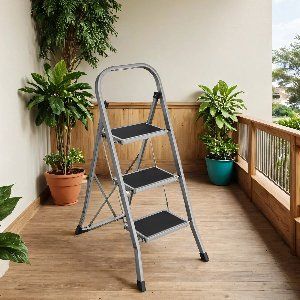 Trapladder - 3 Treden - Opklapbaar – Gemakkelijk Opbergen