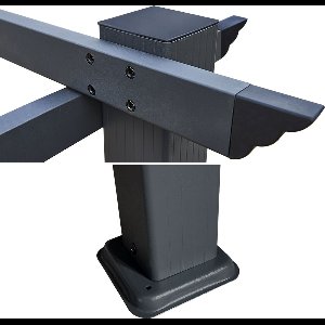 Vrijstaande pergola 3 × 4m CASSIS taupe - aluminium structuur