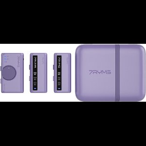 7Ryms iRay DW10 Draadloze Microfoon [3,5 mm mini-jack + USB-C] Dubbel Paars