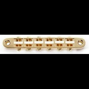Gitaarbrug Gotoh tune-o-matic plastic zadels Allparts GB2542002 goud