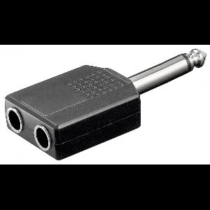 6,35mm Jack (m) - 2x 6,35mm Jack (v) mono audio splitter