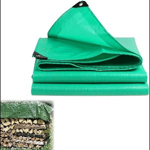 Waterproof Woven Tarpaulin Premium Tarpaulin 2 x 2 m 200 g/m² Tear-Resistant and Waterproof with Eyelets PE Fabric Reinforced Corners and Edges Weatherproof UV-Resistant Protective Garden