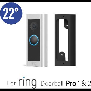 SmarThuis - Hoekbeugel geschikt voor Ring Video Deurbel Pro - hoekbeugel van 22 graden - inclusief montage materiaal - sterk en milieubewust
