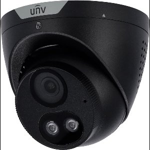 UNV triple guard IP camera zwart met AI algoritme geluid en licht alarm koppeling
