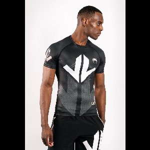 Venum Arrow Rash Guard Korte Mouw Zwart Wit - S