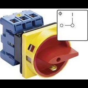 Kraus & Naimer KG125.T203/01.E Lastscheidingsschakelaar Uitschakelbaar 125 A 1 x 90 ° Rood, Geel 1 stuk(s)