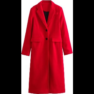 Dames winterjas - Dames Mantel Winterjas - Elegante Faux Wollen Jas - Lange jas - Maat XS