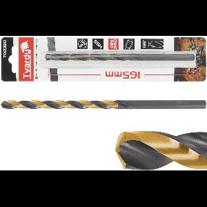 Tvardy Lang metaalboor - HSS M2 - TiN coating - 8 mm - zwart/goud