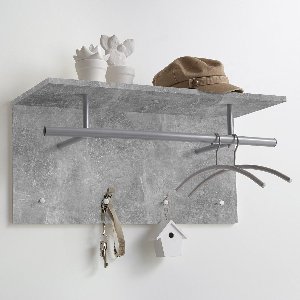 FMD - Wandkapstok - 72x29,3x34,5 - cm - betongrijs