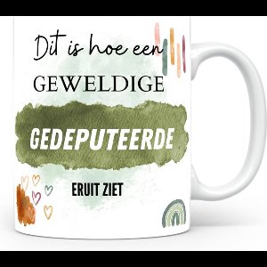 Mok bedrukken met beroep Gedeputeerde