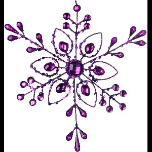 Kerst sieraad kristalhanger met edelstenen, 18 cm set van 3 stuks