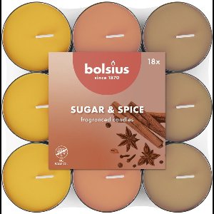 Bolsius - Geurtheelicht - 18 stuks per verpakking - Sugar & Spice