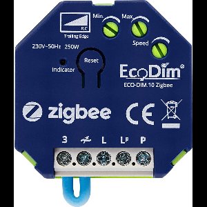 EcoDim - LED Inbouwdimmer Module - Smart WiFi - ECO-DIM.10 - Fase Afsnijding RC - ZigBee - 0-250W