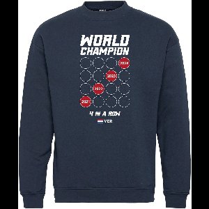 Sweater 4 in a Row World Champion | Formule 1 fan | Max Verstappen / Red Bull racing supporter | Wereldkampioen | Navy | maat XXL