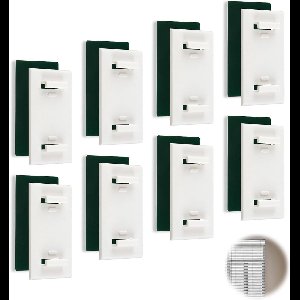 Brenzoos - 8-pack korte plakhouders voor Klemmfix-rolluiken en dubbele rolluiken - Eenvoudige montage zonder boren - Voor PVC-ramen en balkondeuren - Praktische bevestigingsoptie