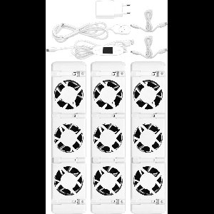 Livn Radiatorventilator Trio Set - Voor bijna alle typen radiatoren - Fluisterstil - Complete Set